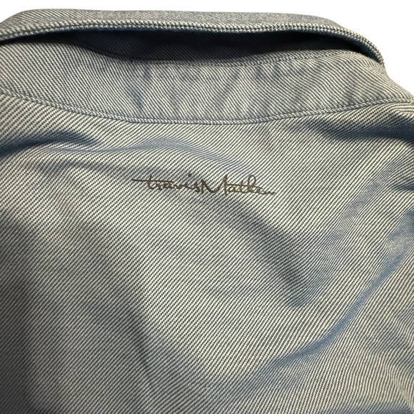 TravisMathew Men's Polo Shirt Size M Blue Pima Cotton Blend Performance Golf - Picture 3 of 9